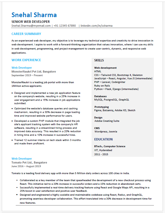 /resume-templates/free-msword-resume-design-for-web-developer-jobs